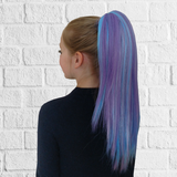 Kids Blue & Raspberry Ponytail Hair Extension 3/4 View