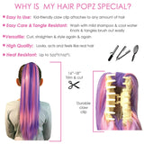 What makes My Hair Popz Special: Pink and Purple hair extensions are easy to use, versatile, high quality, heat resistant
