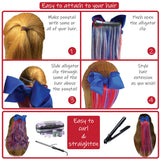 Girls fun hair extensions that are easy to attach