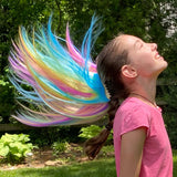 Flowing soft kids rainbow hair accessory