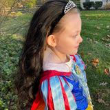 Little girl hair accessories, kids black wig & tiara headband