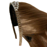 Brown Princess Hair Extensions with Rhinestone Tiara Headband Off Head