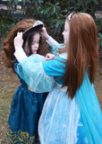 Two Girls Playing Princess in Their My Hair Popz Accessories